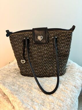 Brighton 🖤 Woven Large Tote 💛LIKE NEW🖤